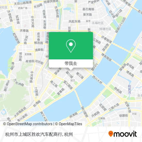 杭州市上城区胜欢汽车配商行地图