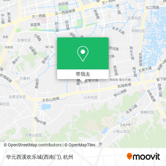 华元西溪欢乐城(西南门)地图