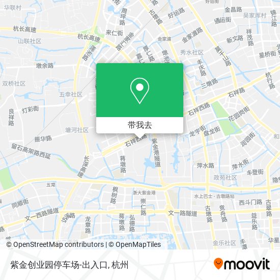 紫金创业园停车场-出入口地图