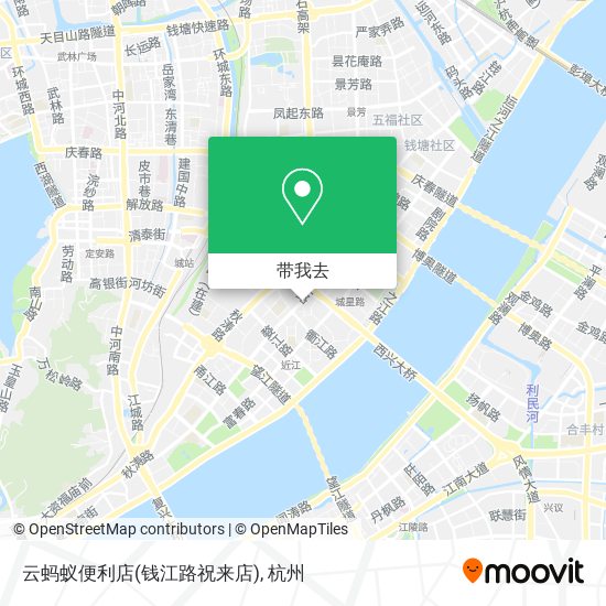 云蚂蚁便利店(钱江路祝来店)地图