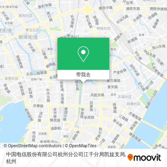中国电信股份有限公司杭州分公司江干分局凯旋支局地图