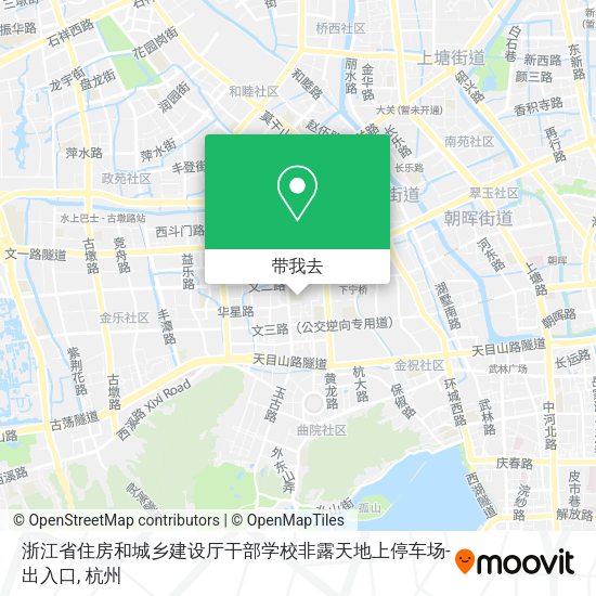 浙江省住房和城乡建设厅干部学校非露天地上停车场-出入口地图