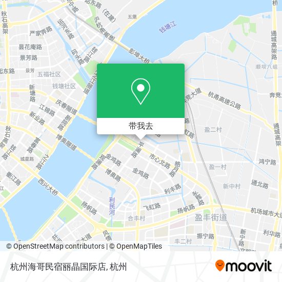 杭州海哥民宿丽晶国际店地图
