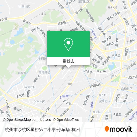 杭州市余杭区星桥第二小学-停车场地图