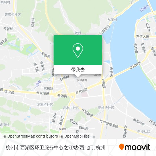 杭州市西湖区环卫服务中心之江站-西北门地图