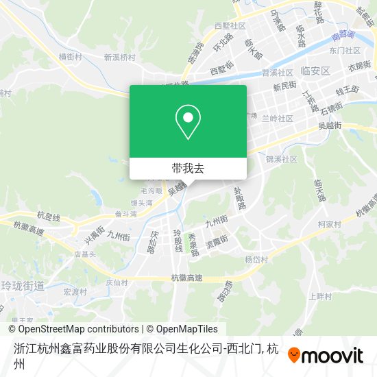 浙江杭州鑫富药业股份有限公司生化公司-西北门地图