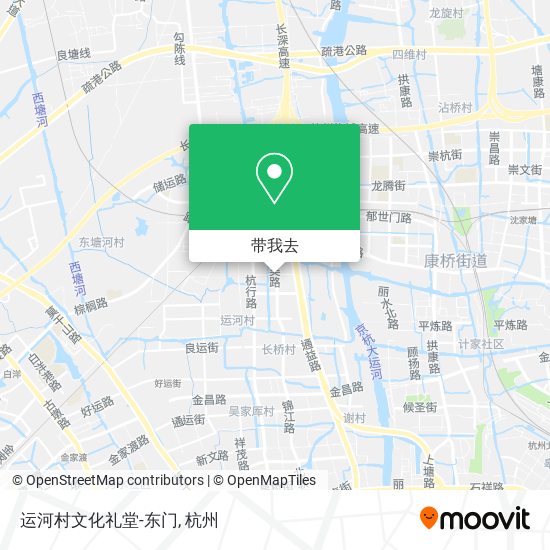 运河村文化礼堂-东门地图