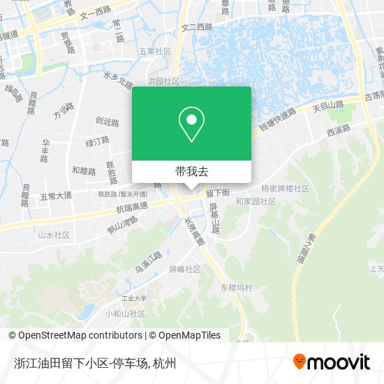 浙江油田留下小区-停车场地图