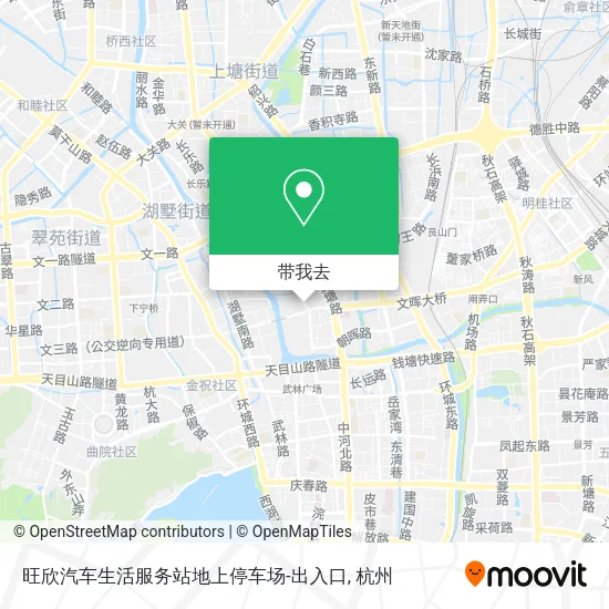 旺欣汽车生活服务站地上停车场-出入口地图