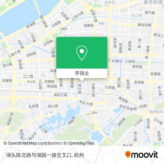湖头陈北路与湖园一路交叉口地图