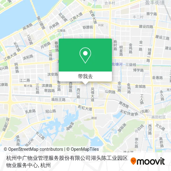 杭州中广物业管理服务股份有限公司湖头陈工业园区物业服务中心地图