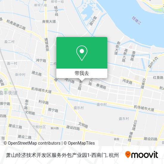 萧山经济技术开发区服务外包产业园1-西南门地图