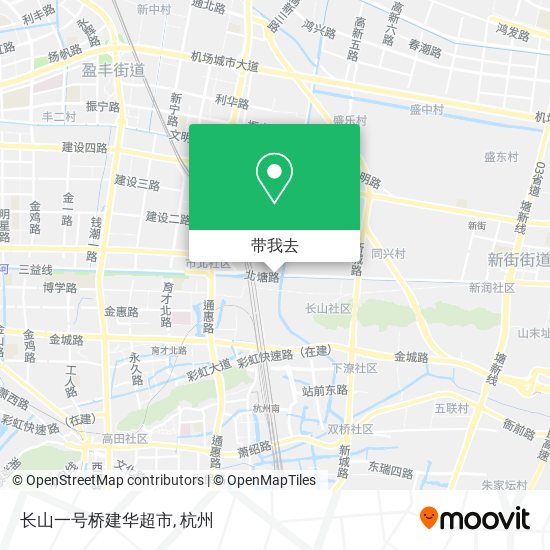 长山一号桥建华超市地图