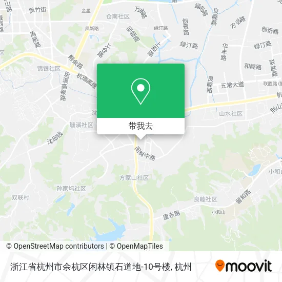 浙江省杭州市余杭区闲林镇石道地-10号楼地图