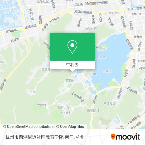 杭州市西湖街道社区教育学院-南门地图