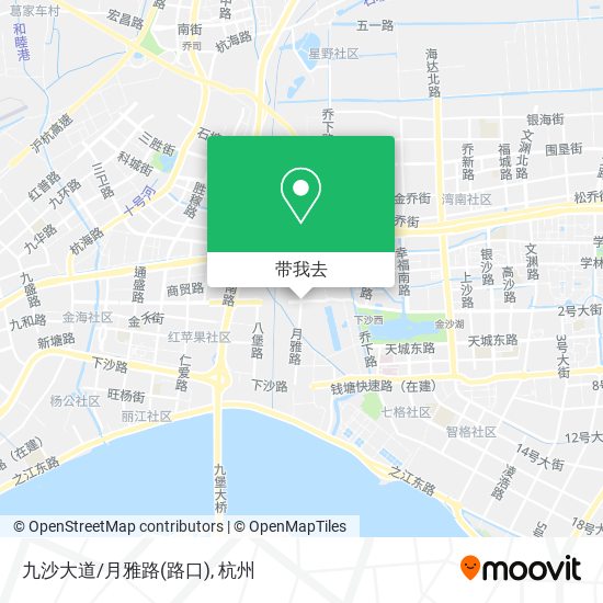 九沙大道/月雅路(路口)地图