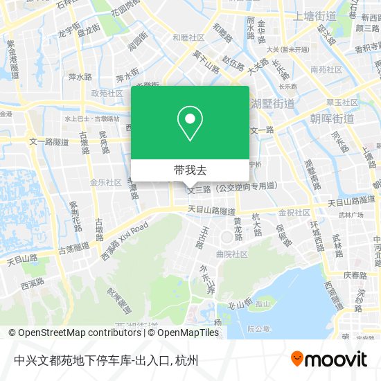 中兴文都苑地下停车库-出入口地图
