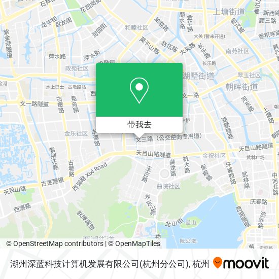湖州深蓝科技计算机发展有限公司(杭州分公司)地图