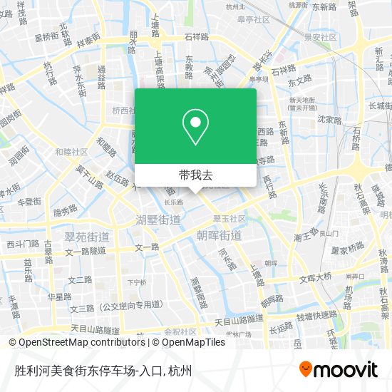 胜利河美食街东停车场-入口地图