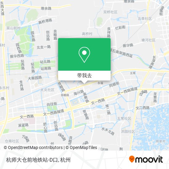 杭师大仓前地铁站-D口地图