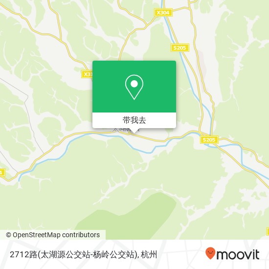 2712路(太湖源公交站-杨岭公交站)地图