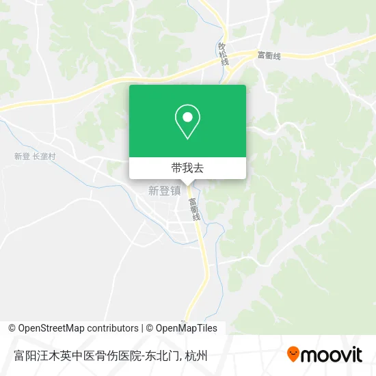 富阳汪木英中医骨伤医院-东北门地图