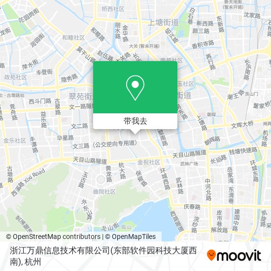 浙江万鼎信息技术有限公司(东部软件园科技大厦西南)地图