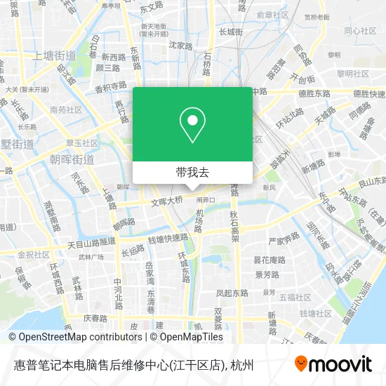 惠普笔记本电脑售后维修中心(江干区店)地图