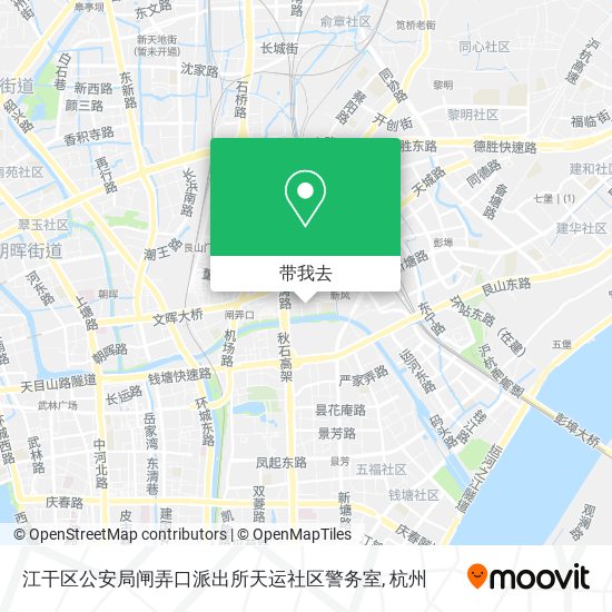 江干区公安局闸弄口派出所天运社区警务室地图