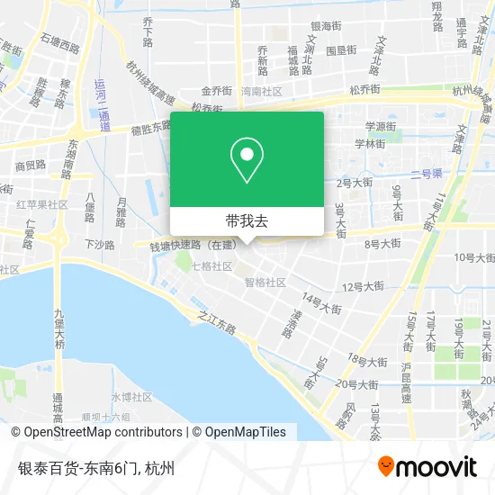 银泰百货-东南6门地图