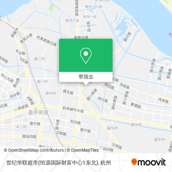 世纪华联超市(恒源国际财富中心1东北)地图