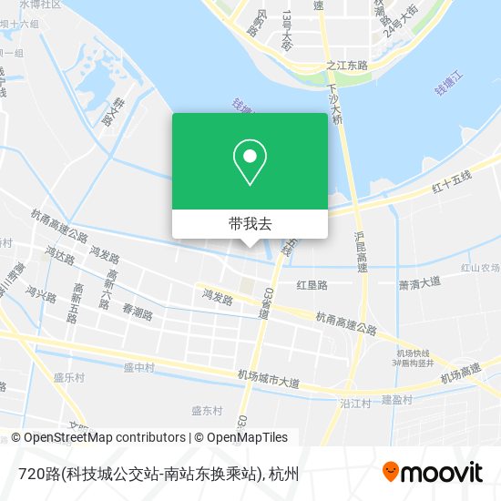 720路(科技城公交站-南站东换乘站)地图