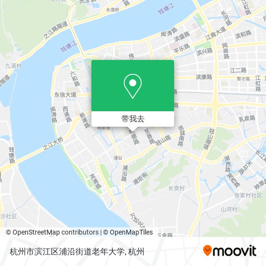 杭州市滨江区浦沿街道老年大学地图