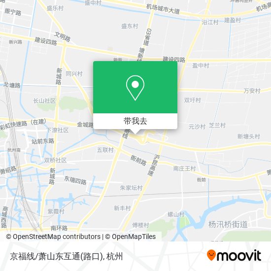 京福线/萧山东互通(路口)地图