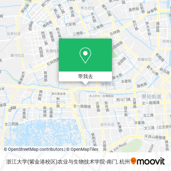 浙江大学(紫金港校区)农业与生物技术学院-南门地图