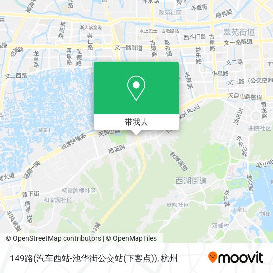 149路(汽车西站-池华街公交站(下客点))地图