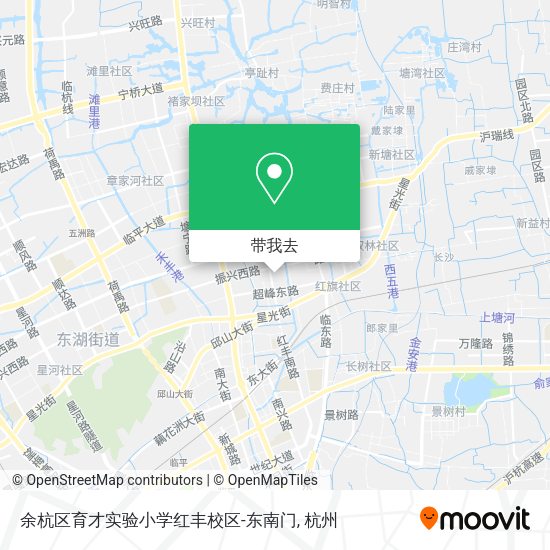 余杭区育才实验小学红丰校区-东南门地图