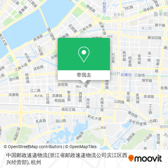 中国邮政速递物流(浙江省邮政速递物流公司滨江区西兴经营部)地图