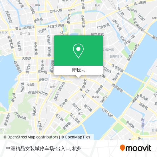 中洲精品女装城停车场-出入口地图
