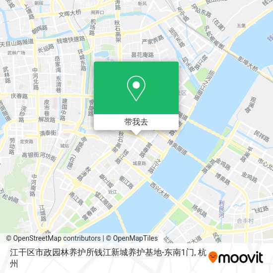 江干区市政园林养护所钱江新城养护基地-东南1门地图