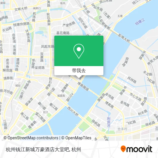 杭州钱江新城万豪酒店大堂吧地图