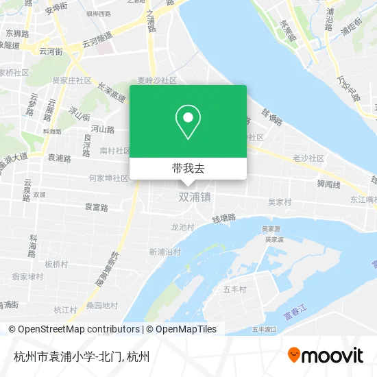 杭州市袁浦小学-北门地图