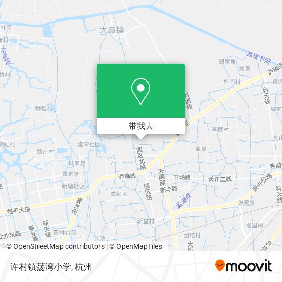 许村镇荡湾小学地图