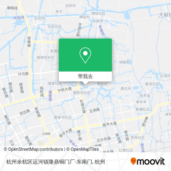 杭州余杭区运河镇隆鼎铜门厂-东南门地图