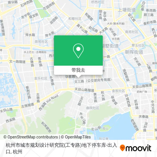杭州市城市规划设计研究院(工专路)地下停车库-出入口地图