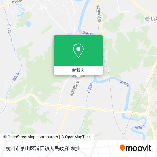 杭州市萧山区浦阳镇人民政府地图