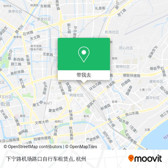 下宁路机场路口自行车租赁点地图