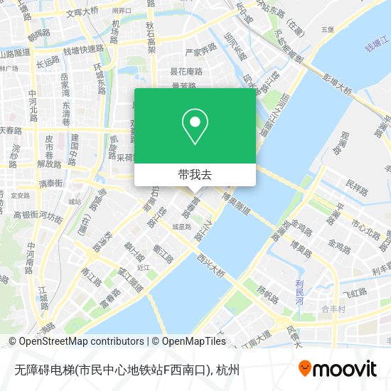 无障碍电梯(市民中心地铁站F西南口)地图