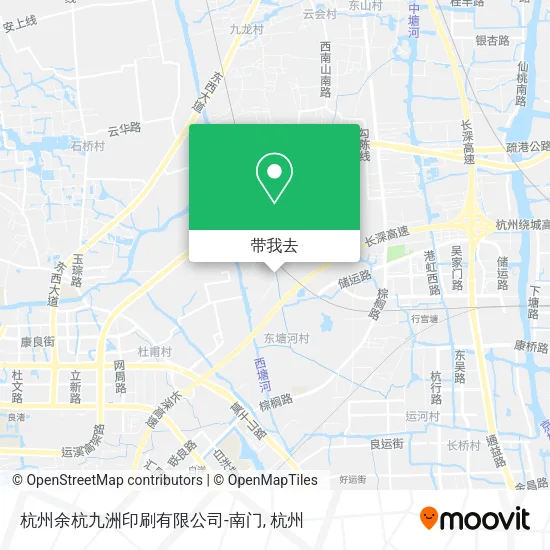 杭州余杭九洲印刷有限公司-南门地图