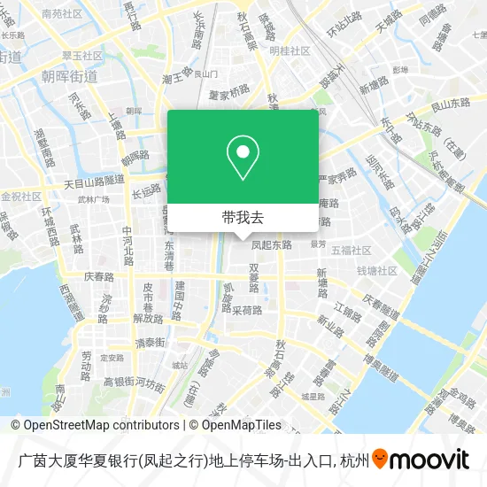 广茵大厦华夏银行(凤起之行)地上停车场-出入口地图